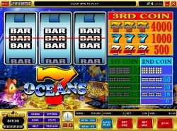 7 Oceans slot - three reel single line slot