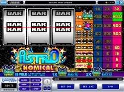 Astronomical slot - single line slot