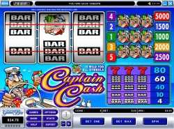 Captain Cash slot - 3 reel 5 line slot