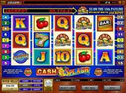 CashSplash Progressive Jackpot slot (version 2) - 5 reel 15 line video slot