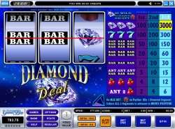 Diamond Deal slot - single line bonus feature slot