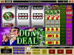 Don Deal slot - single line 2 coin slot