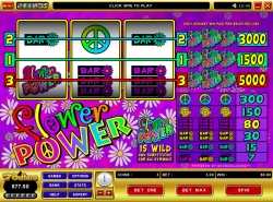 Flower Power slot - 3 reel 3 line slot