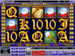 Game screen Golden Goose Winning Wizards slot