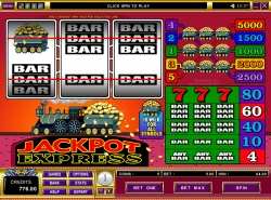 Jackpot Express slot - 3 reel 5 line slot
