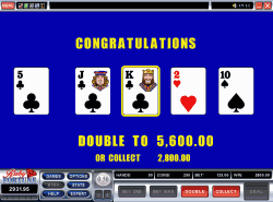 Jacks or Better - Double Or Nothing gamble feature