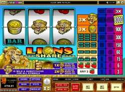 Lions Share slot - single win line slot