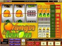 Oranges and Lemons slot - one line slot