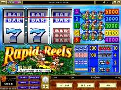 Rapid Reels slot - 3 reel 5 line slot