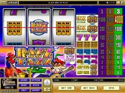 RazzmaTazz slot - single line fruit machine Razz ma Tazz