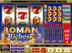 Roman Riches slot - 3 reel 5 line slot