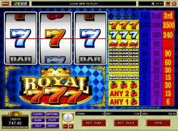 Royal Sevens slot - single line slot Royal 7s