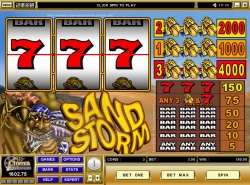 Sand Storm slot - 3 reel 3 line slot