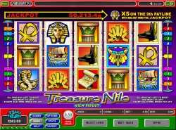 Treasure Nile Progressive Jackpot slot - 5 reel 9 line video slot