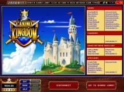 Casino Kingdom lounge screen